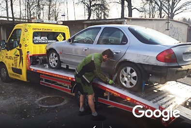 Doporučený odtah Naložení autovraku